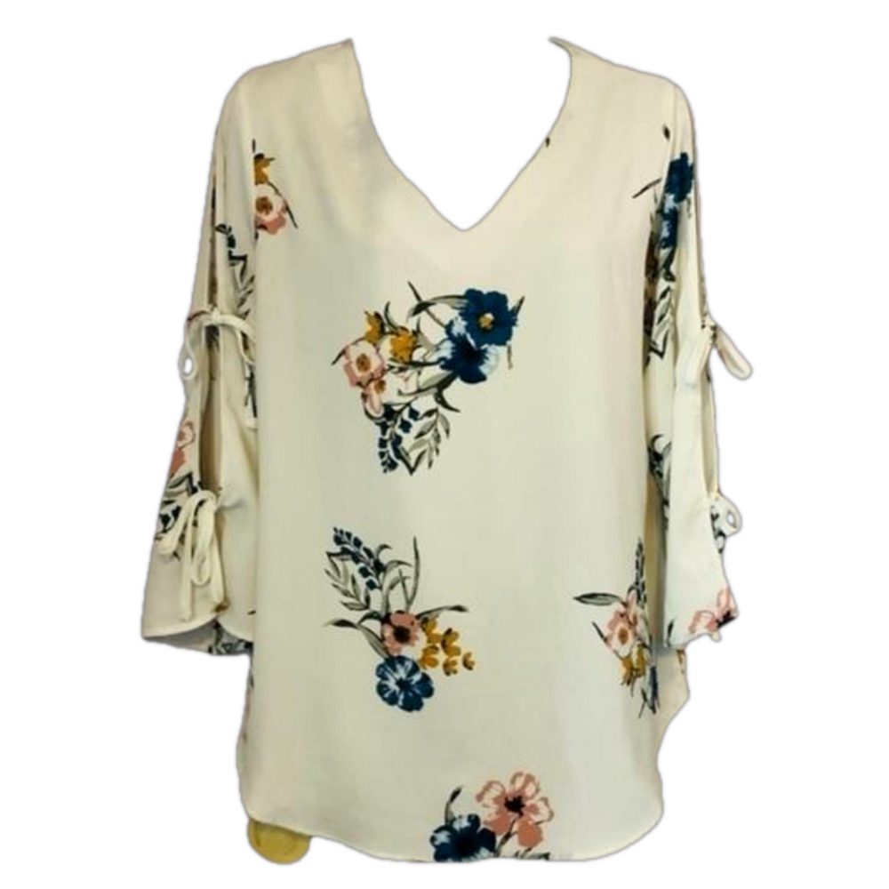 Lily Morgan open bell sleeves with ties.